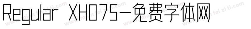Regular XH075字体转换